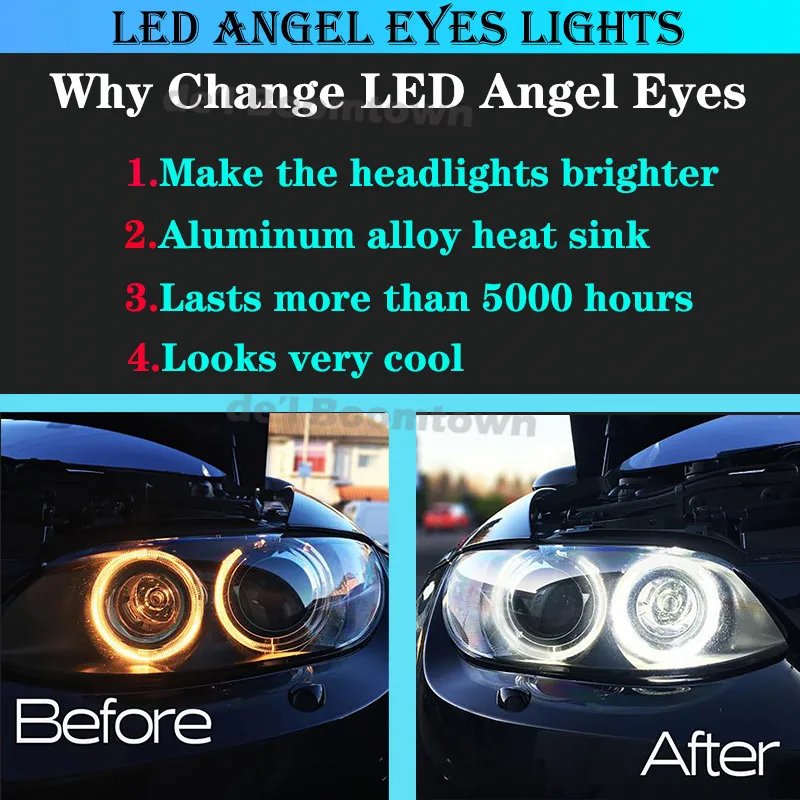 60W LED Car  Rings Car Angel Eyes Bulbs For BMW 1 3 5 Z X series E90 E91 E92 E93 M3 E60 E89  E81 E82 E87 E88 X5 E70 X6 E71