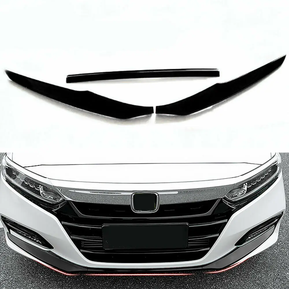 

Black Car Front Bumper Lip Spolier Cover Trim Strip For Honda Accord 2018-2019