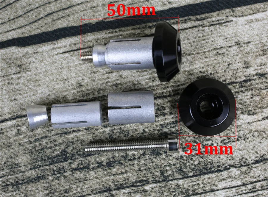 For 14-18mm Motorcycle Aluminum Handlebar Grips Cap Plug End Slider 2 Pieces