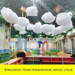 Simulation White Cotton Cloud Hanging Decorative Wedding Backdrop T Stage Road Leads DIY Birthday Party Decoration Ornaments