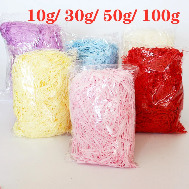 

colorful raffia paper filling material confetti party gift packaging shredded paper candy box DIY gift box filling decoration