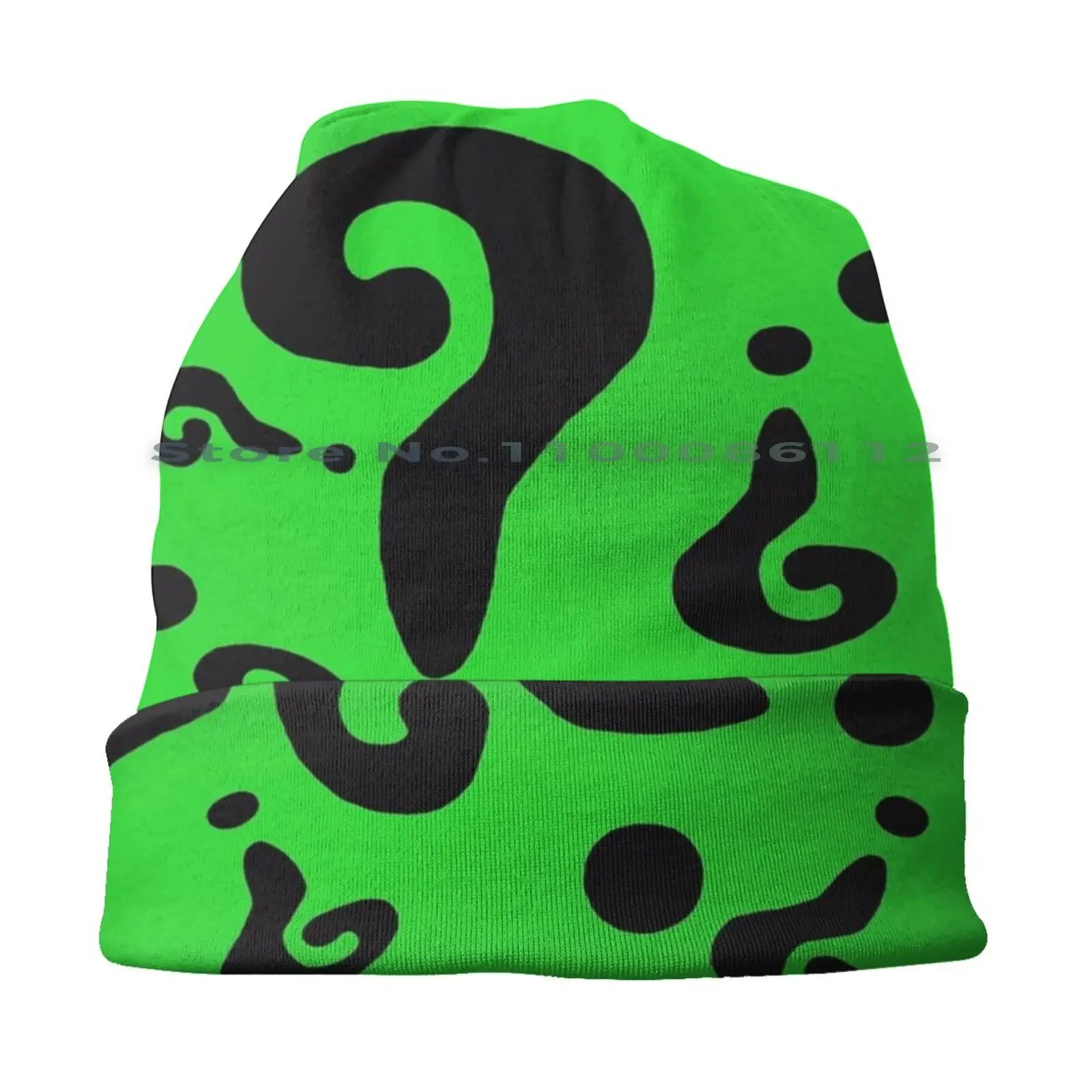 The Riddler Bucket Hat Sun Cap Riddler Villain Green Question Mark Comics Jim Carrey Foldable Outdoor Fisherman Hat