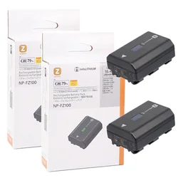 2Piece NP-FZ100 NPFZ100 Camera Battery for Sony A9 II A7R IV A7R III A7 III ILCE-9 ILCE9 ILCE-7RM3 ILCE-7M3 A6600 as BC-QZ1