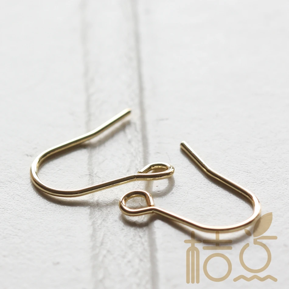 Solid Brass Earring Hooks - 14x12mm (3618C)