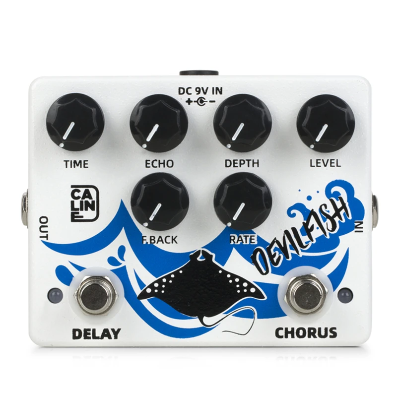 Caline DCP-03 DEVILFISH Chorus & Delay 2-in-1 Guitar Effect Pedal True Bypass Electric Guitar Parts & Accessories