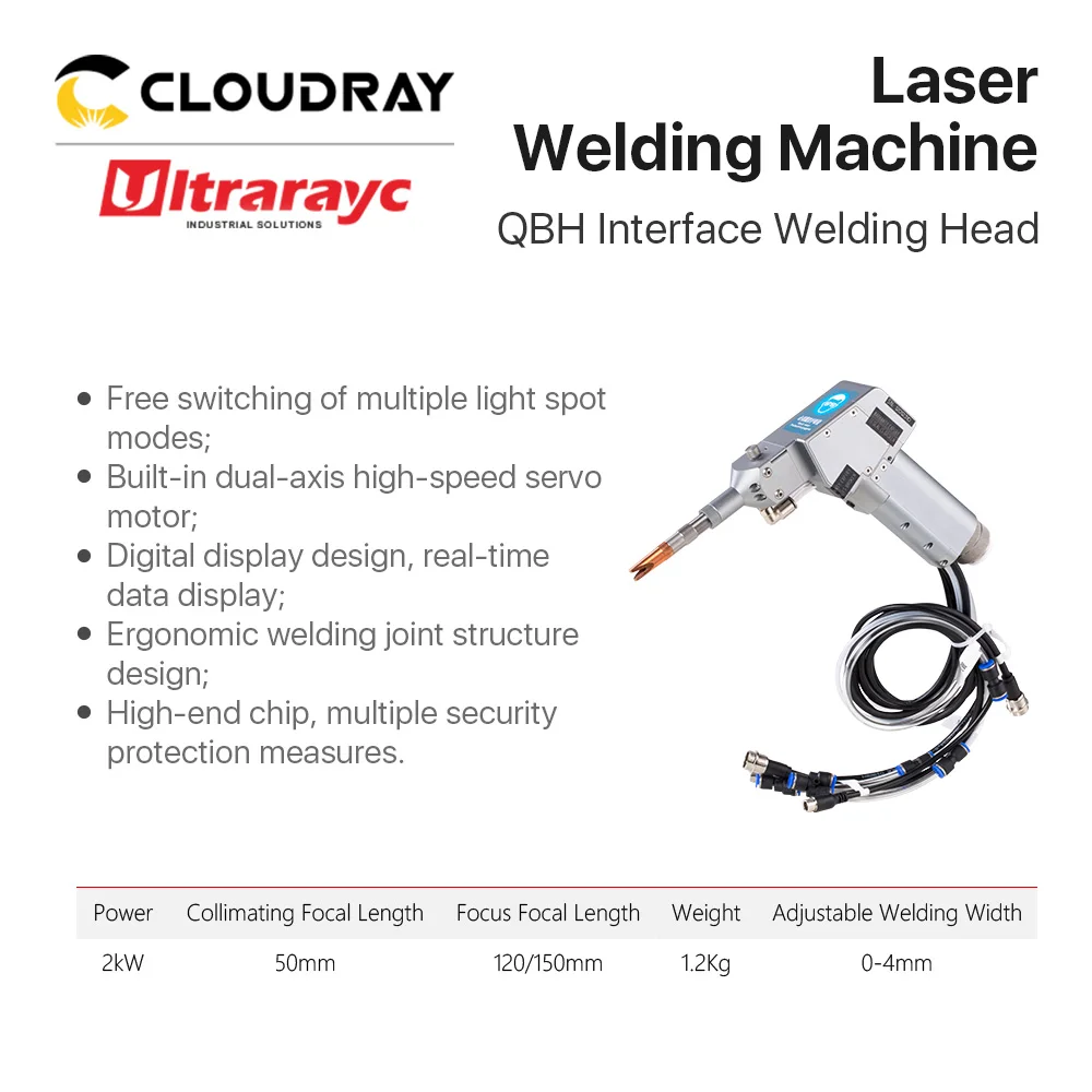 Ultrarayc 1080nm Laser Welding Machine 1000W 1500W Handheld Raycus Laser 220V 50Hz + Auto-Wire Feeder for Metal Butt Spot Weling