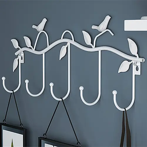 Birds Metal Wall Coat Rack and Hat Rack Multi-Function Mounted Hook Hangers For Livingroom Bedroom Decorative Hook Up Floor - Image 4
