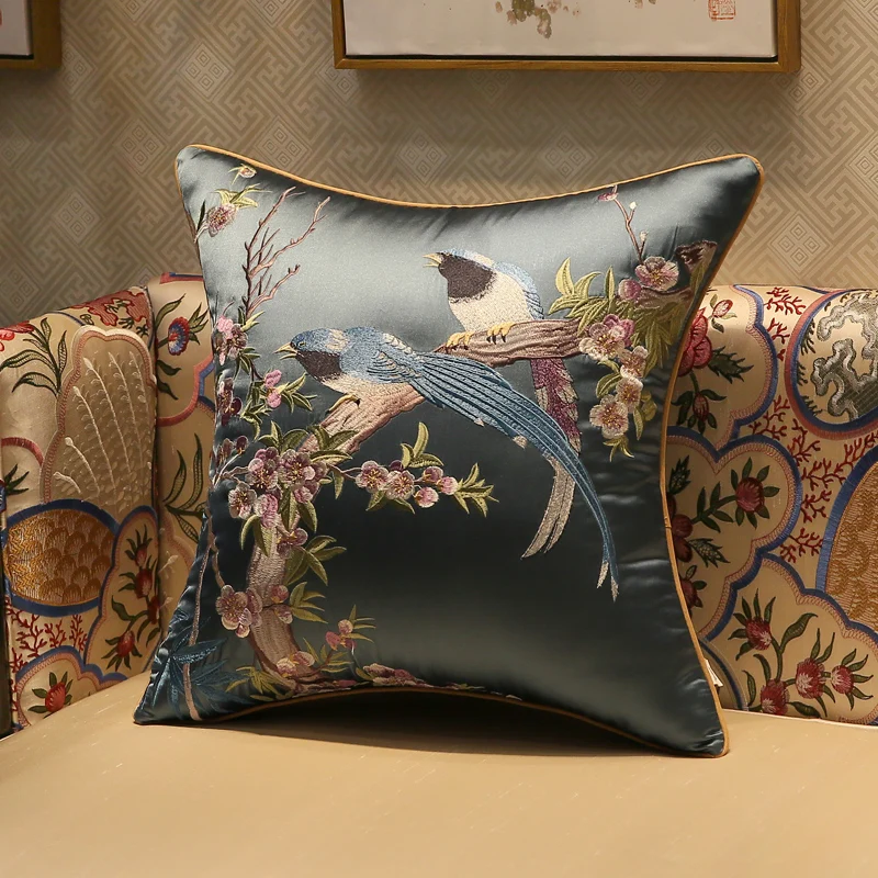 35X50/45/50/40X60CM classical Chinese throw pillowcase sofa flower birds embroidered cushion cover pillow case home decor