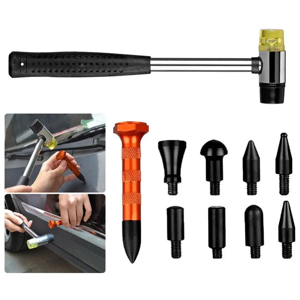 80% Hot Sale 10Pcs Paintless Dent Removal Repair Tools 9 Heads Tap Down Pen Set Accessory without Hammer