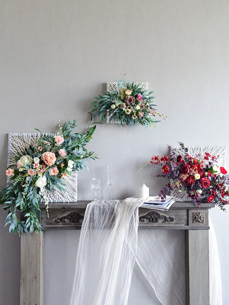 

Home Decor Artificial Rose Photo Frame Simulation Flowers Decoration Indoor Wall Hanging Wedding Photography Nordic Ornaments