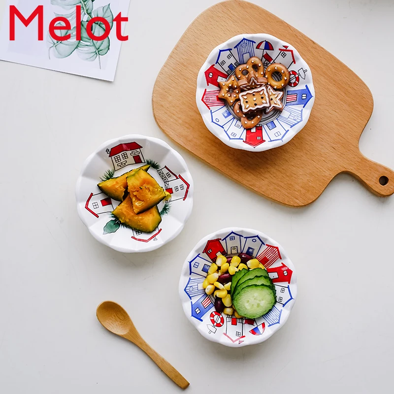 Hand-Painted Style Creative Ceramic Sauce Dipping Small  Sauce Dish Seasoning Dish Mustard Soy Sauce  Dish Side Dish Household