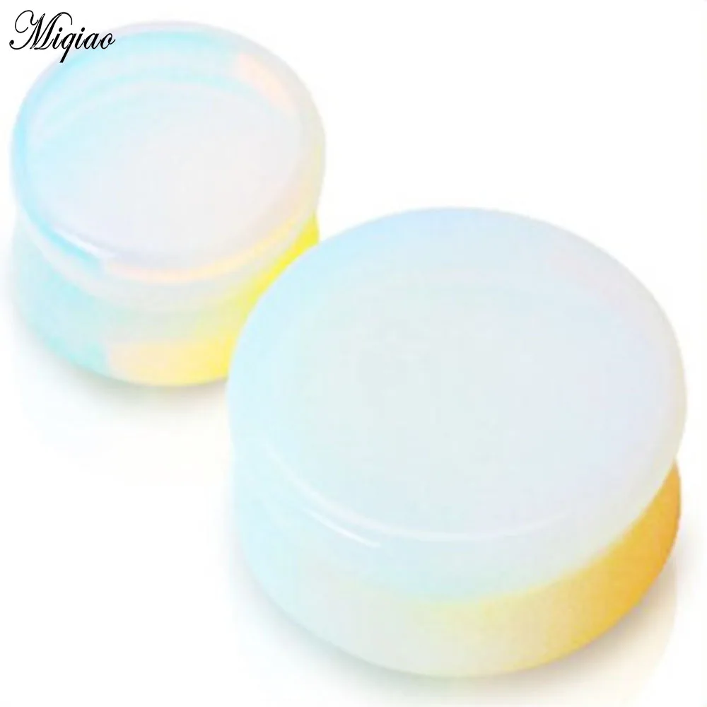 Miqiao 2pcs Fashion Hot Sale Glass Stone Reamer Ear Expansion 5mm-16mm Exquisite Piercing Jewelry