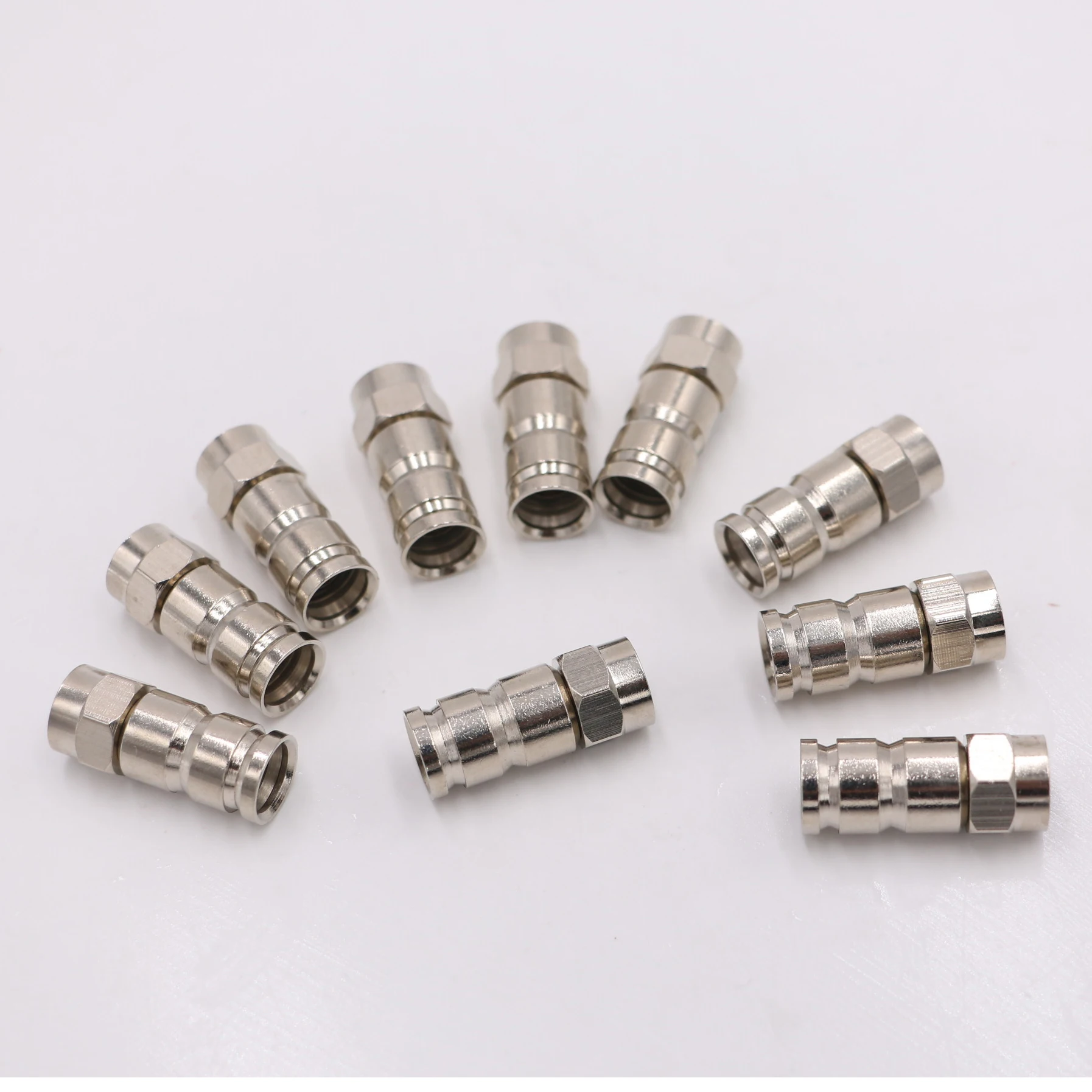 5pcs /lot RG6 Compression Crimp Connector For Coaxial F Type