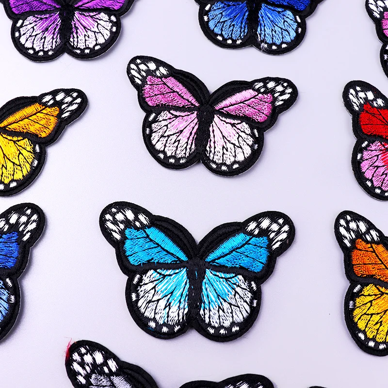 10 PCS Butterfly Embroidered Patches On Kids Clothes Applique Cartoon Iron On Patches For Clothing Hat Sweater Decorate DIY