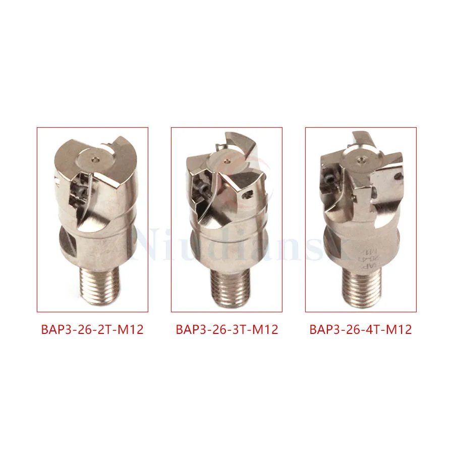 BAP3-16-2T-M8 BAP3-20-3T-M10 BAP3-33-4T-M16 Lock Tooth Shape Anti-Vibration Milling Cutter Head +10pcs APMT1135 Carbide Inserts