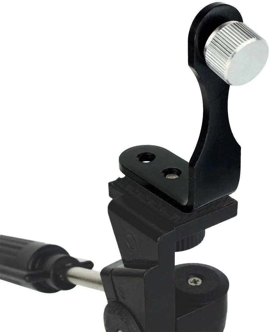 Adaptador de tripé de metal com suporte L, adaptador de montagem de tripé binocular com rosca dupla de 1/4 de polegada conectando câmera de telescópio binocular