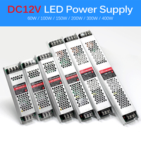 Ultra Thin LED Power Supply DC 12V 24V Lighting Transformer 60W 100W 150W 200W 300W 400W LED Driver Power Adapter For LED Strip