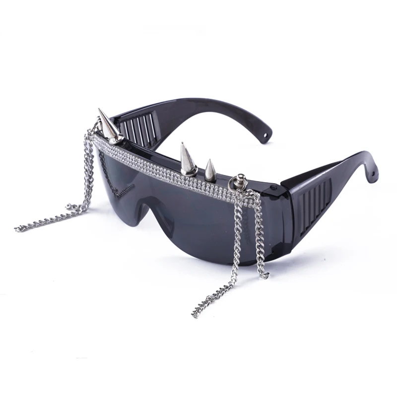 Steampunk maska okulary z nity metalowe mężczyźni kobiety maska Halloween czarny Retro Masquerade gogle maski akcesoria Cosplay