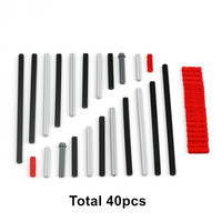 40pcs Technical Cross Axle Series Model Building Blocks Bricks Technical Parts Accessories Compatible Technical Bricks Set