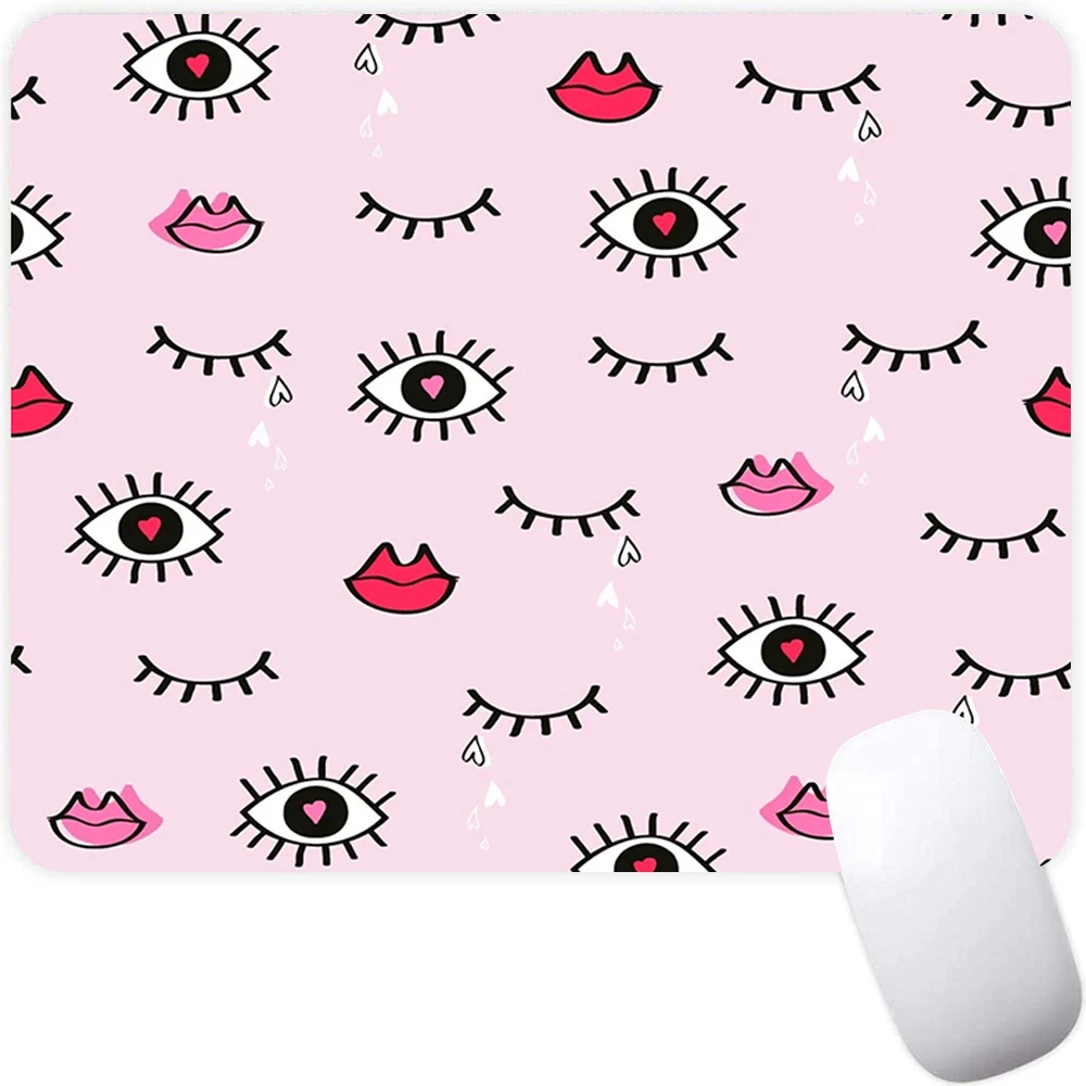 Аниме Evil Eyes Pattern Маленький игровой коврик для мыши Компьютерный офисный коврик для мыши ПК Геймер Коврик для мыши Ноутбук Коврик для клавиатуры Коврик для клавиатуры Настольный коврик
