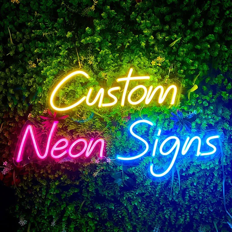 

Private Custom Neon Sign Personalised Name Design Business Logo Room Wall LED Light Birthday Party Wedding Decoration Night Lamp