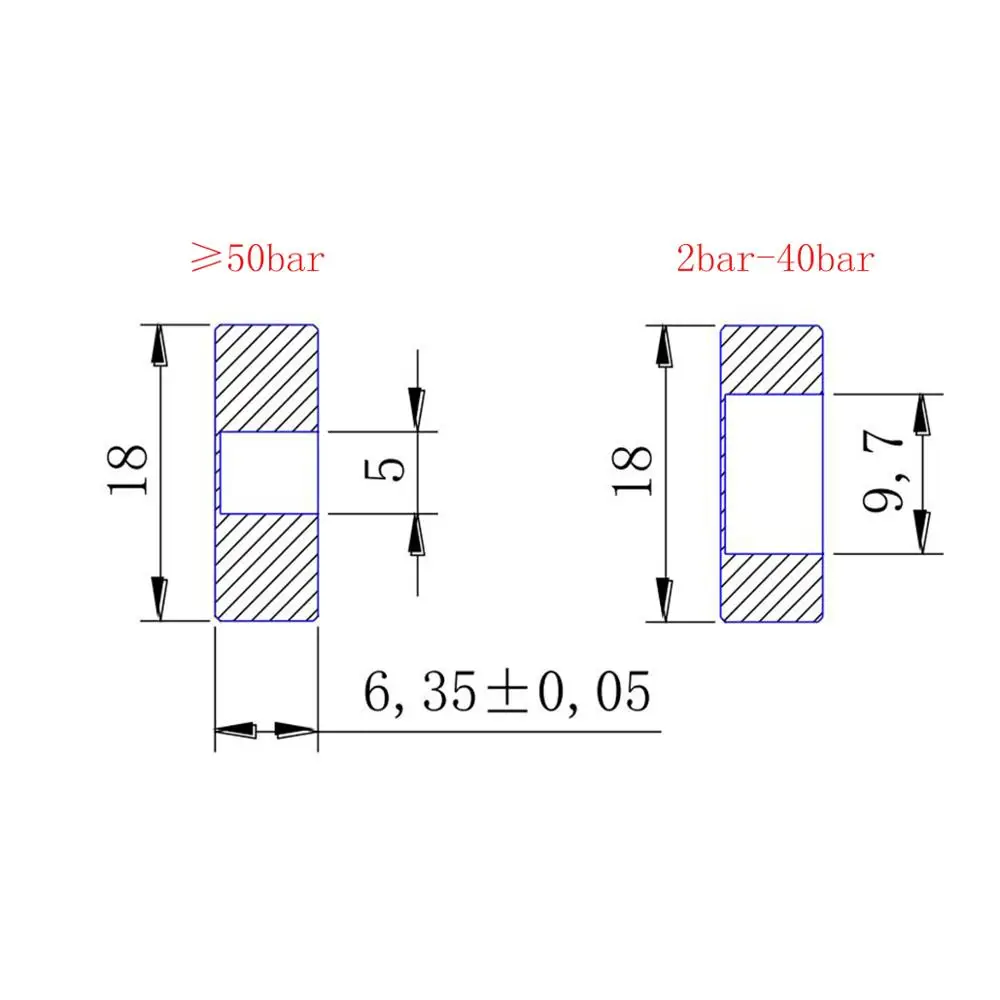 Ceramics Pressure Sensor Core Element 2-600bar 18mm Diameter 5-30V 6.35mm Height Temperature compensation high quality