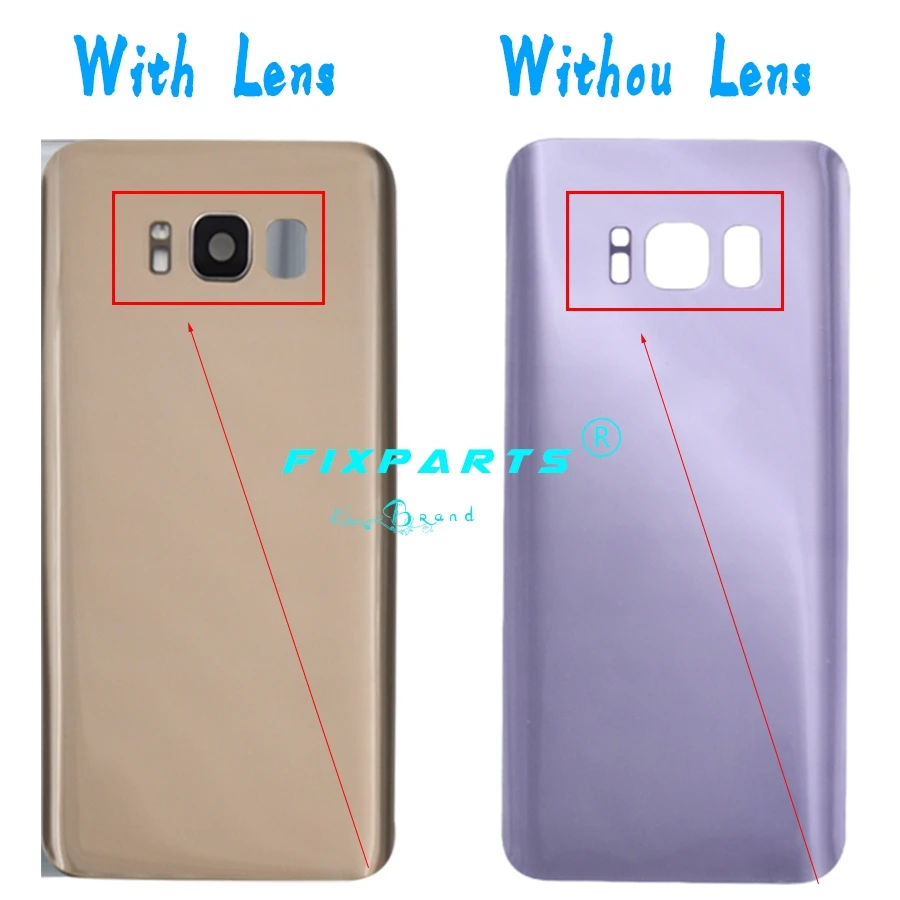 For SAMSUNG GALAXY S8 Back Glass Battery Cover Rear Door Housing Panel Case With Camera Lens Battery Cover For SAMSUNG S8 Plus