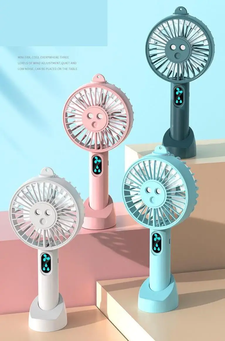 Fan Cooling Water Spray Mini Hand Fan Electric USB Battery Rechargeable Hand Fan Water Mist Fan Air Cooler Mini Fan Face Steamer