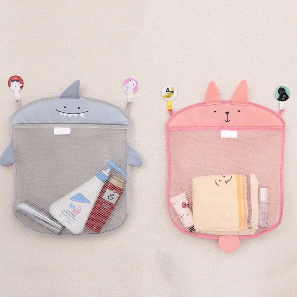 Baby Cartoon Animal Shape Shower Mesh Bag for Bath Toys Hanging  Bathroom Storage Organizer Holder Children Water Toy Net Bag