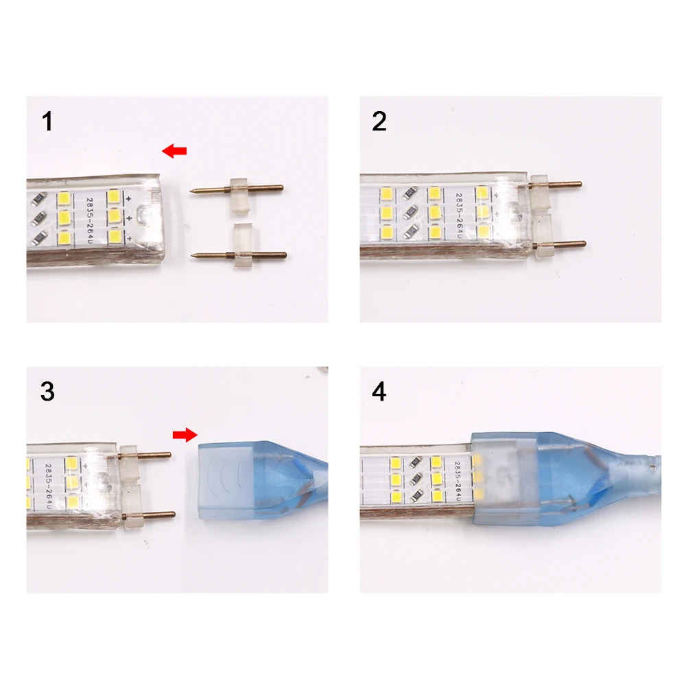 Super jaśniejsze 220V 2835 LED Strip Light wodoodporne oświetlenie zewnętrzne 276 leds/m trzyrzędowa elastyczna taśma listwa oświetleniowa