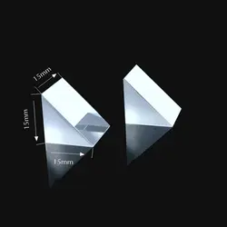 45° Right Angle Prism - High Precision K9 Glass Optical Prism for Measurement, Reflection Science Experiments