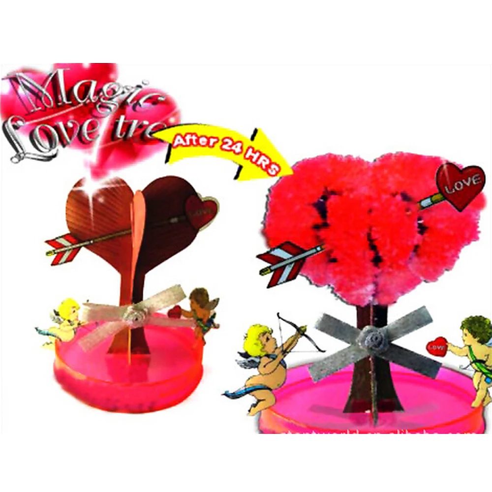 

Visual 2019 7x7cm DIY Red Big Magic Growing Paper Love Tree Kit Grow Trees Christmas Kids Decompression Toys For Children Funny