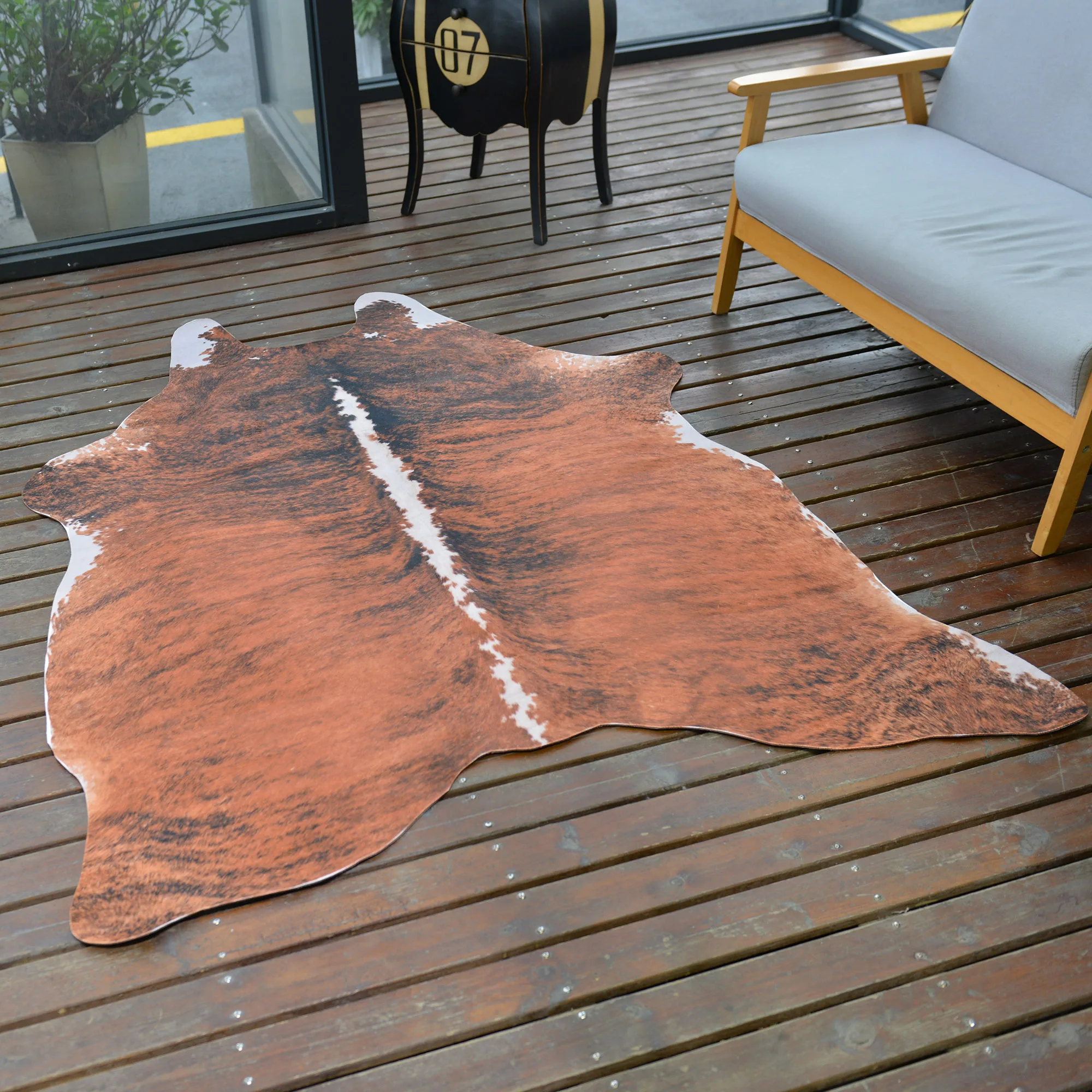 

Cow Style Carpets For2020 new Living Room Bedroom Kid Room Rugs Home Carpet Floor Door Mat Imitation leather Area Rugs