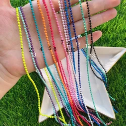 Enamel Ball Chain, Colourful red/pink/yellow/green/blue Oil Dropped for bracelet/necklace jewlery making ,1 meter long