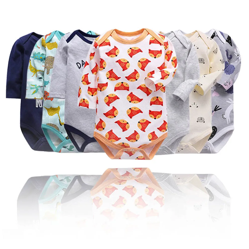 

Newborn Unisex Baby Long Sleeve Bodysuit Cotton Boys Girls Onsies Infant Jumpsuit Kids Romper 0-24 Months