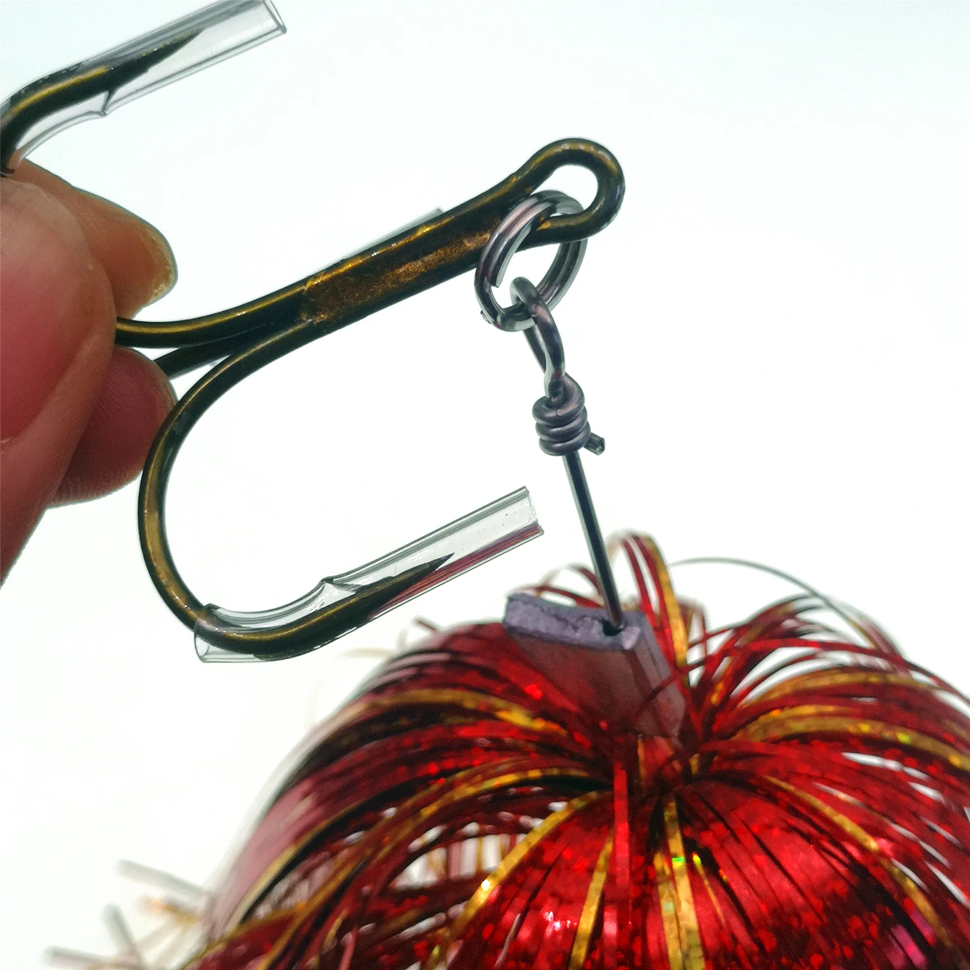 SWOLFY Buzzbait Metal Spinner Fishing Lure Rubber 22cm 45g Jig Spinner Bait Sequin Lure Jig Head Metal Spoons