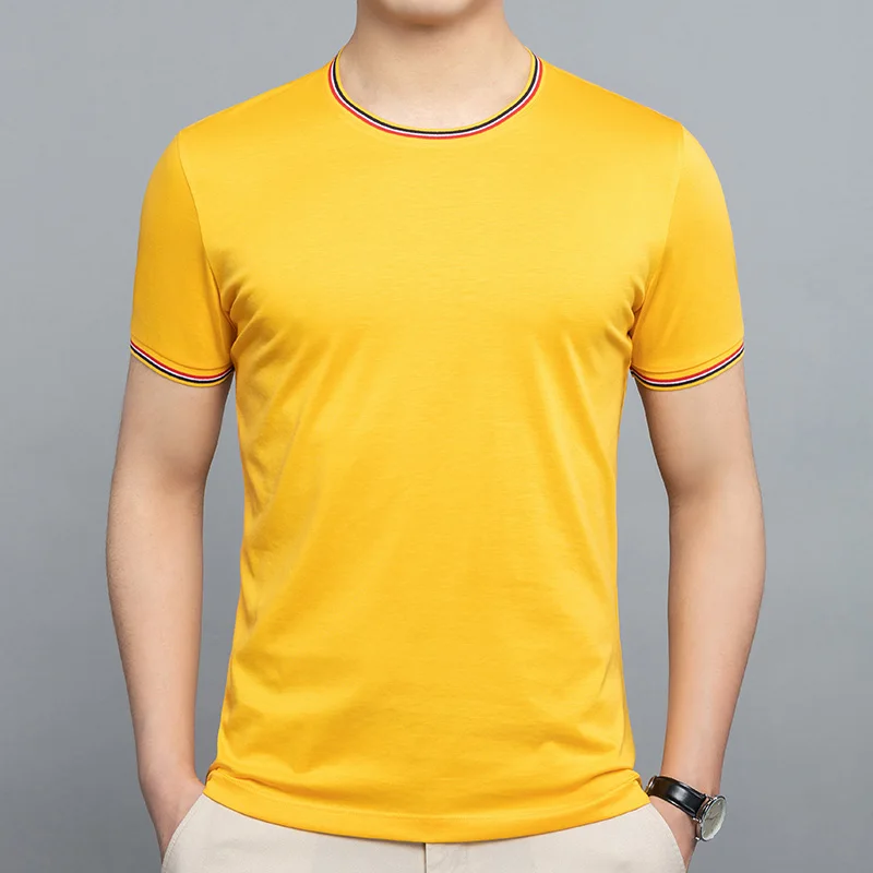 

Summer Yellow Wide T-shirts Big Size Blue Retro England Classic Oversize Costume Pink Sporty Summer Mens Tee Gents Casual Blouse