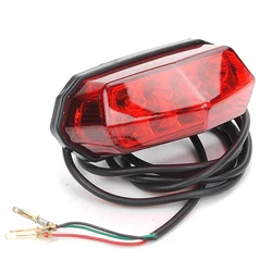 Electric Motorcycle Brake Warning Light Scooter Rear Tail Light Brake Warning Lamp 36V-60V Universal