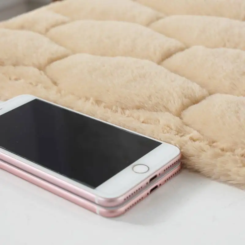 Plush Chair Seat Cushion With Bind Seat Cushion Pure Color Chair Pad Winter Seat Cushion Square Pad Fart Pad Dining Chair Mat