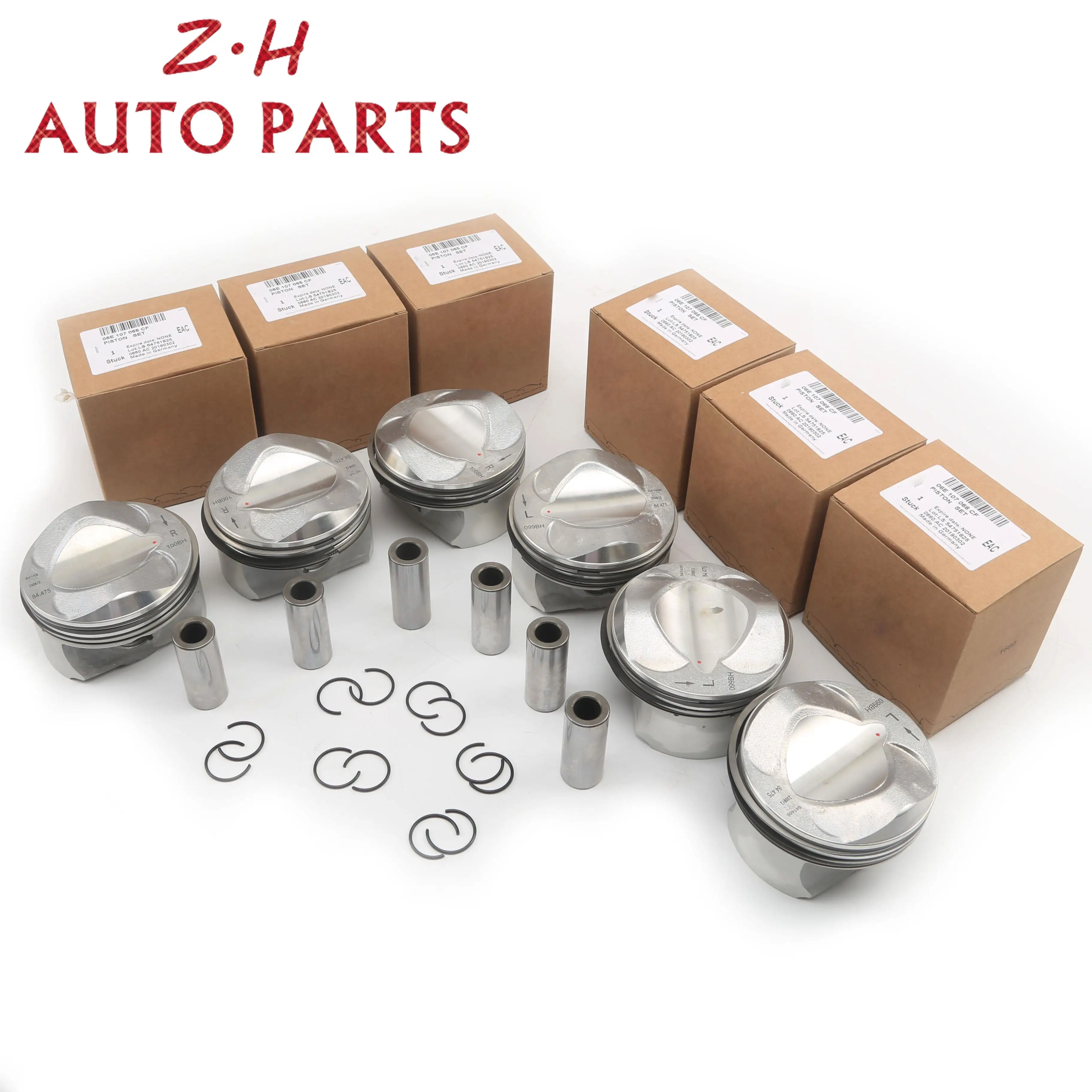 84.51MM 2.8FSI Pistons & Piston Rings Assembly 06E107065DE For AUDI A8 /S8 Quattro A6 /S6 /Avant Quattro A7 Sportback CNYA CHVA