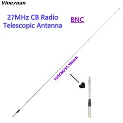 Vineyuan 130CM/51.18inch 27MHz CB Radio Telescopic Antenna BNC Male Connector Radio Antenna (VSWR 1.0~1.4)