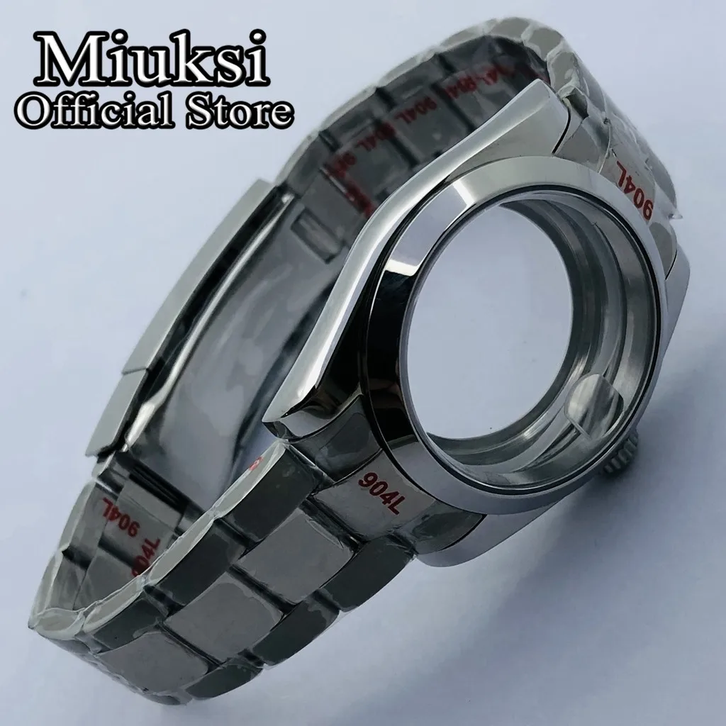 Miuksi 36mm/40mm silber fall saphirglas datum fit NH35 NH36 NH34 ETA2824 2836 Mingzhu DG2813 3804 miyota8205 8215 bewegung – Detail 5