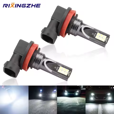 H11 LED H8 H9 H1 9005 9006 HB3 HB4 H7 H3 H4 Car Fog Lights With 3030 Chips 12LED 6000K White Auto Fog Lamp Day Running Light 12V