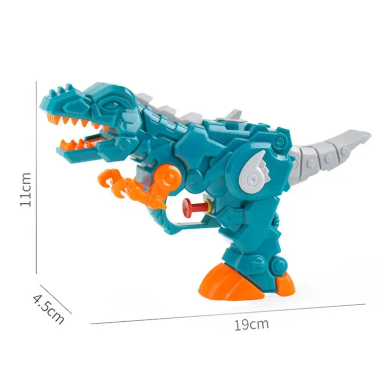 Desenhos animados 3d dinossauro pistola de água crianças verão bonito tyrannosaurus imprensa pistola de água pequena pistola de praia ao ar livre