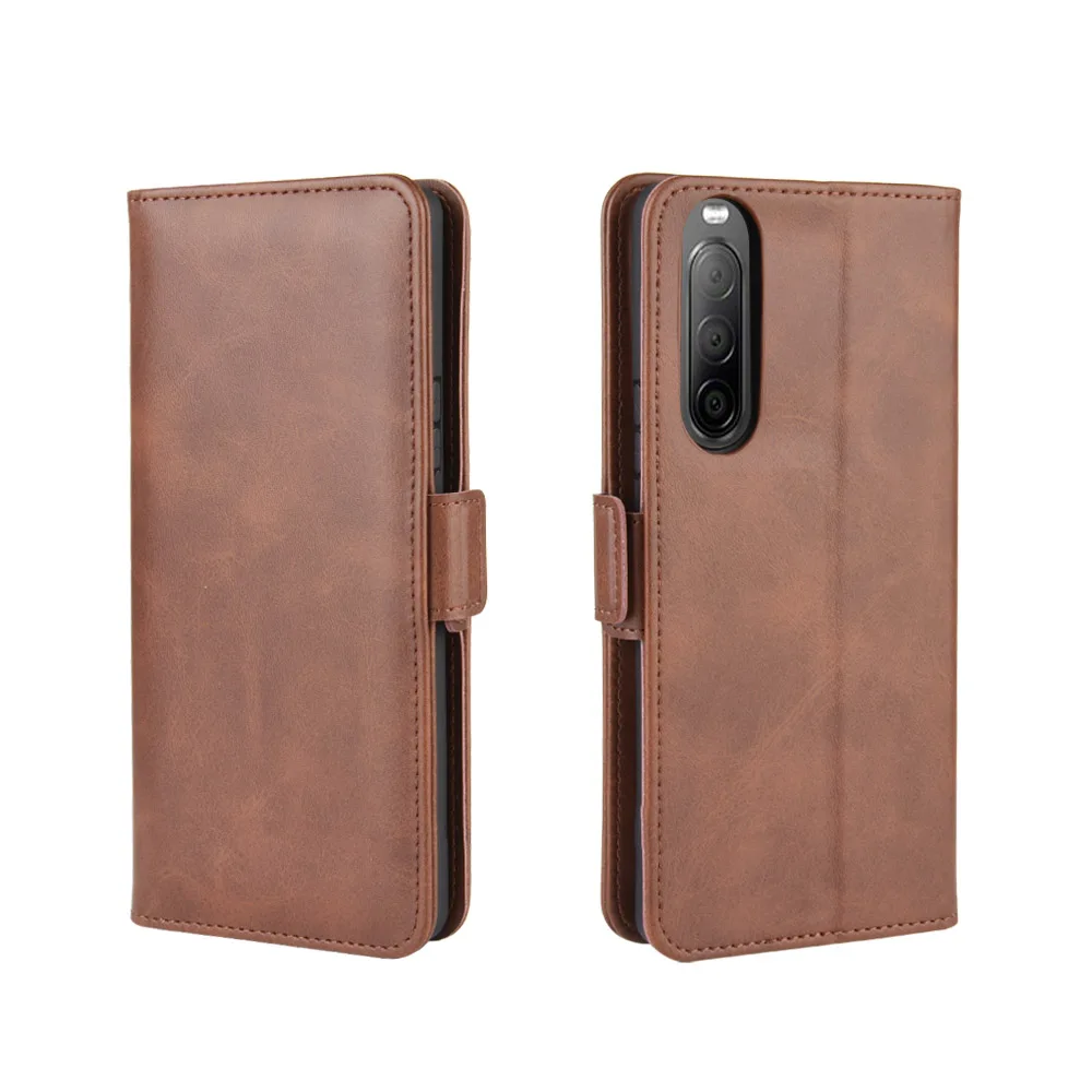 Case For Sony Xperia 10 II Leather Wallet Flip Cover Vintage Magnet Phone Case For Sony 10 II Coque image 6