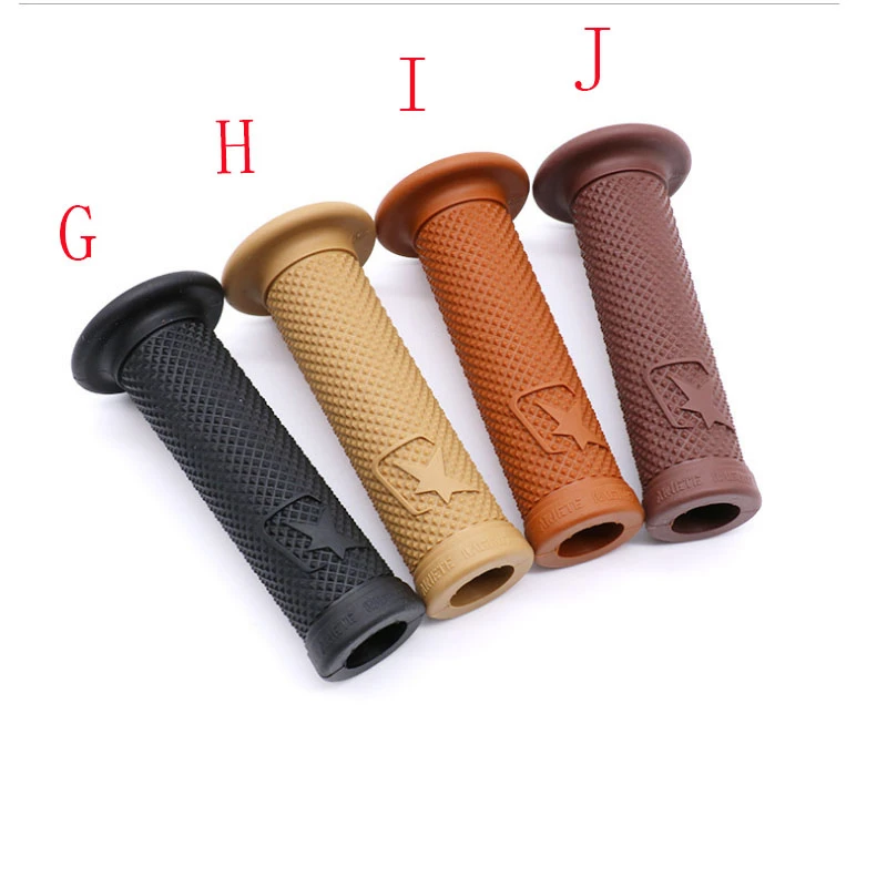 Retro brown motorcycle cross grips left right rubber parts motorcycle handle grip rbike handlebar classic vintage moto rcycle