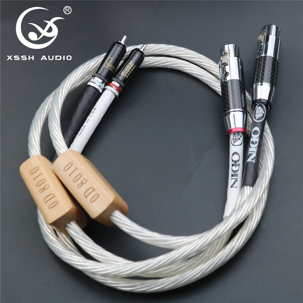 

Audio Cable Cords YIVO XSSH HiFi 8 Core 8MM Silver Plated Shield Hifi Data Cable Male Female RCA to XLR Extend Signal Cord Wire