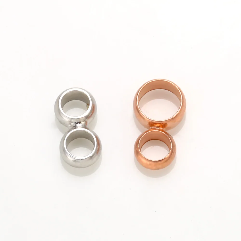 30 pcs brass double hole connectors for bracelet earrings end clasp jewelry findings silver bronze accessories image 3