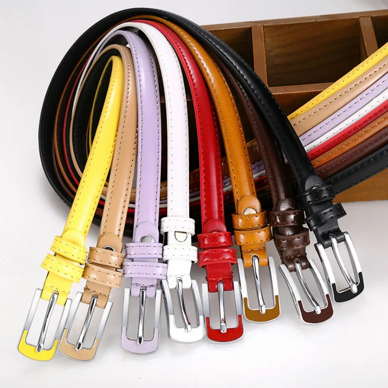 

PU Leather Belts Thin Skinny Waistband Adjustable Belt Leather Belt Sweetness Women Female Belts For Dress