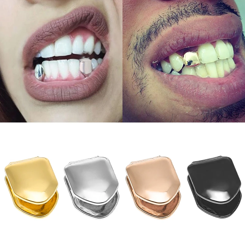Custom Gold Color Small Single Tooth Cap Grillz